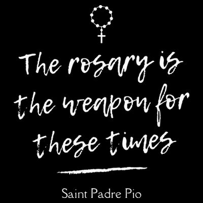 Saint Padre Pio Rosary Inspirational Quote Catholic T-Shirt