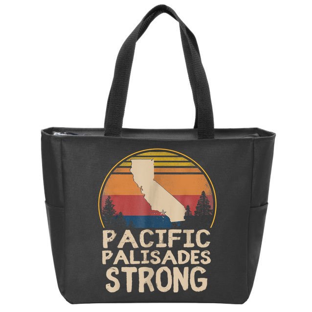 Support Pacific Palisades Strong Vintage Stay California Zip Tote Bag