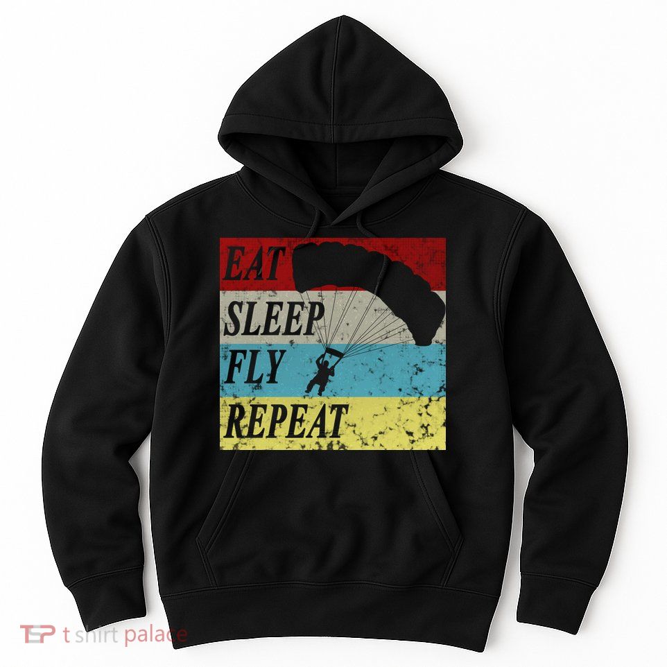 Skydiving Parachute Paraglide Vintage Hoodie