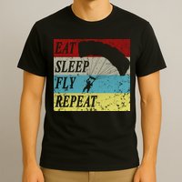 Skydiving Parachute Paraglide Vintage T-Shirt