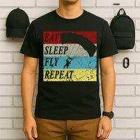 Skydiving Parachute Paraglide Vintage T-Shirt