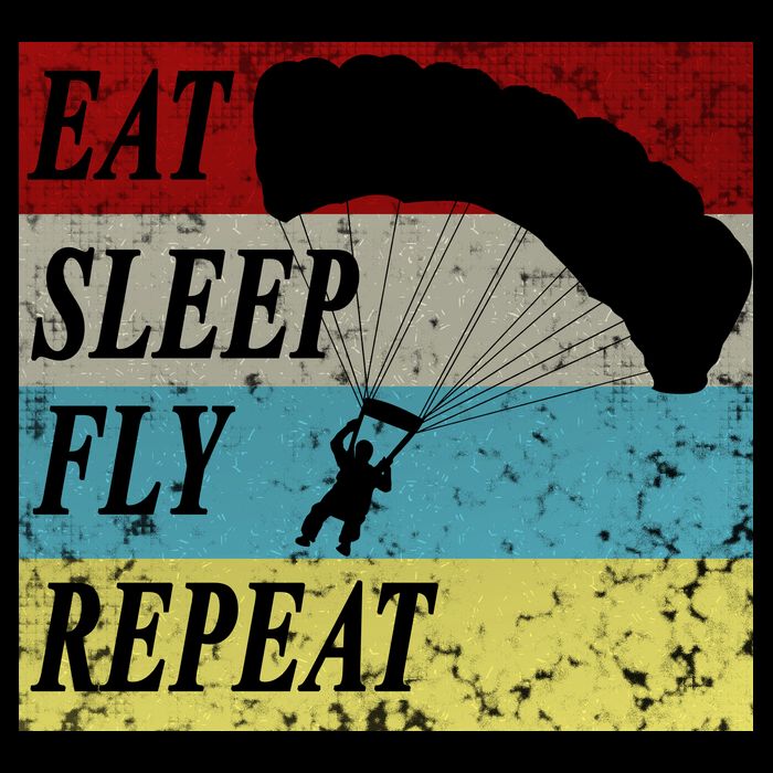 Skydiving Parachute Paraglide Vintage T-Shirt