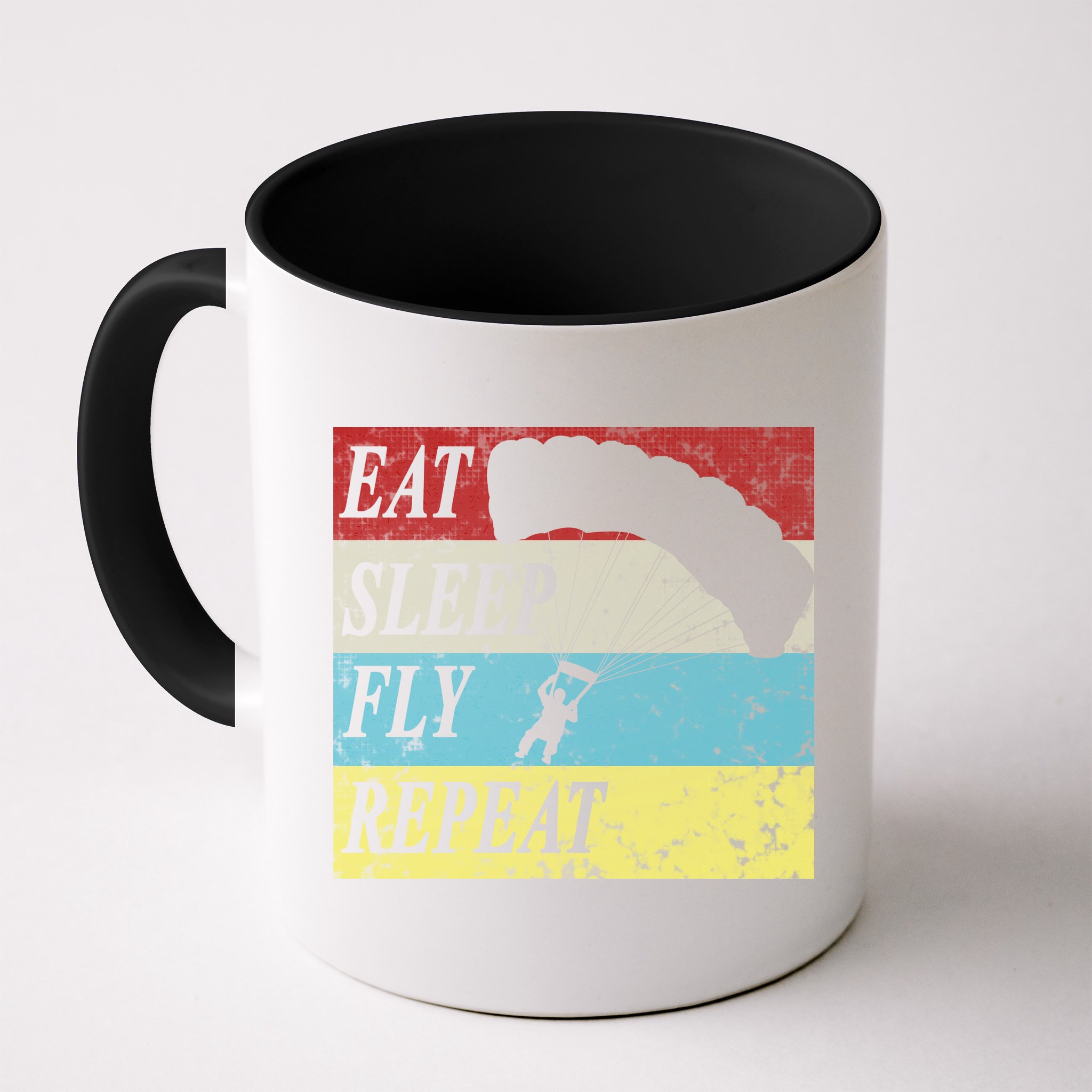 Skydiving Parachute Paraglide Vintage Mug