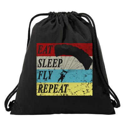 Skydiving Parachute Paraglide Vintage Drawstring Bag