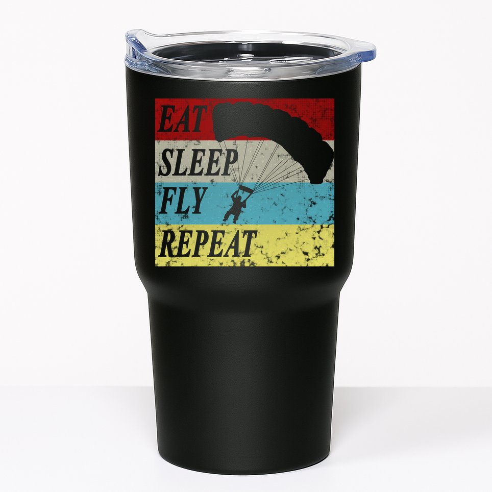 Skydiving Parachute Paraglide Vintage Tumbler