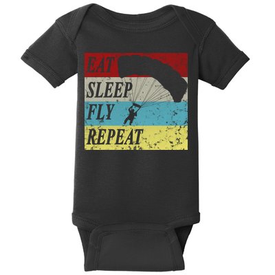 Skydiving Parachute Paraglide Vintage Baby Bodysuit