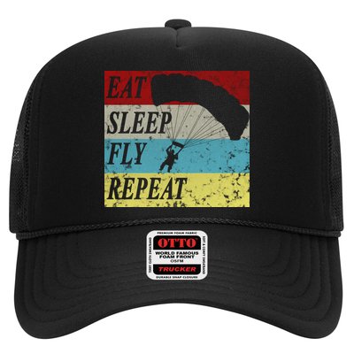 Skydiving Parachute Paraglide Vintage Trucker Hat