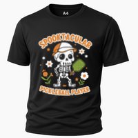 Spooktacular Pickleball Player Ghost Pumpkin Cute Gift Cooling Performance Crew T-Shirt