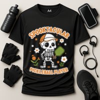 Spooktacular Pickleball Player Ghost Pumpkin Cute Gift Cooling Performance Crew T-Shirt