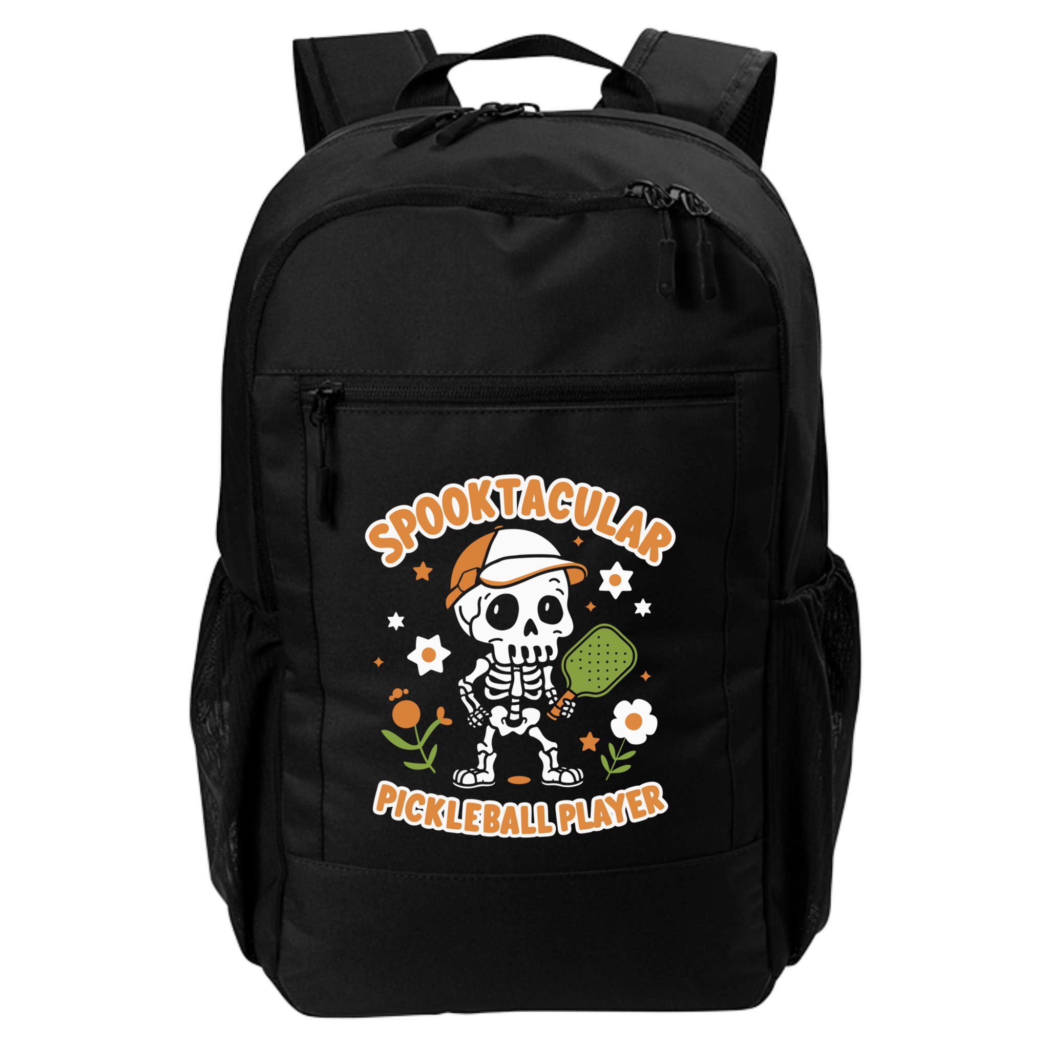 Spooktacular Pickleball Player Ghost Pumpkin Cute Gift Backpack