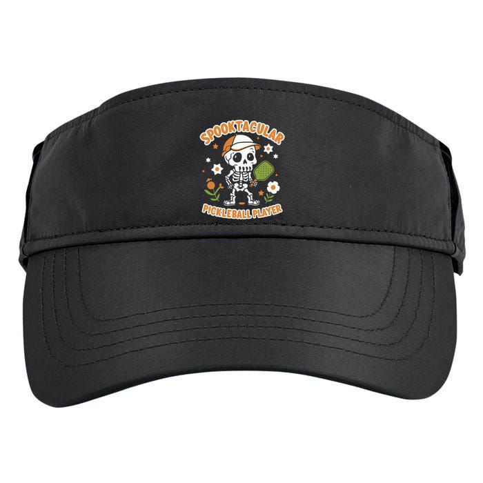 Spooktacular Pickleball Player Ghost Pumpkin Cute Gift Adult Drive Performance Visor