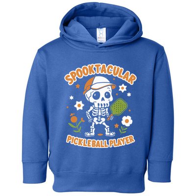 Spooktacular Pickleball Player Ghost Pumpkin Cute Gift Toddler Hoodie