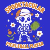 Spooktacular Pickleball Player Ghost Pumpkin Cute Gift Women's V-Neck T-Shirt