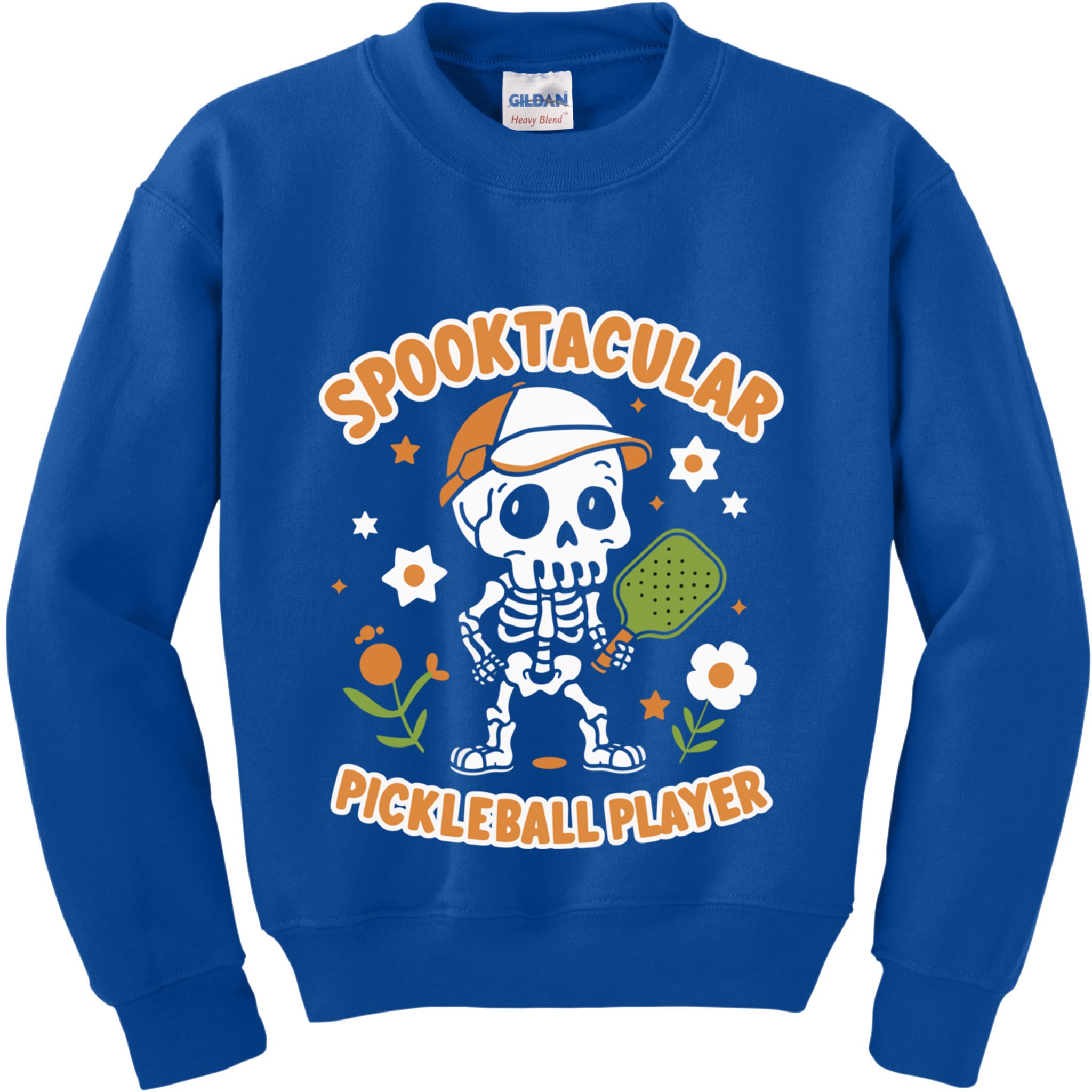 Spooktacular Pickleball Player Ghost Pumpkin Cute Gift Kids Sweatshirt