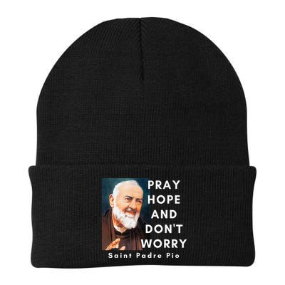 Saint Padre Pio Pray Hope And Dont Worry Catholic Christian Beanie