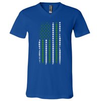 St Patrick`s Patricks Day Cloverleaf Irish America Flag Great Gift V-Neck T-Shirt