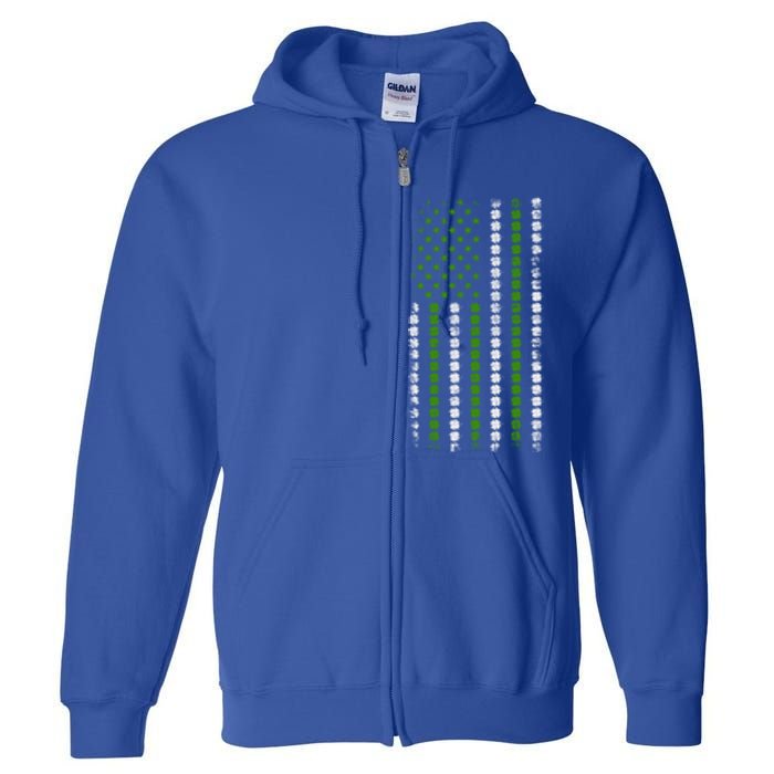 St Patrick`s Patricks Day Cloverleaf Irish America Flag Great Gift Full Zip Hoodie