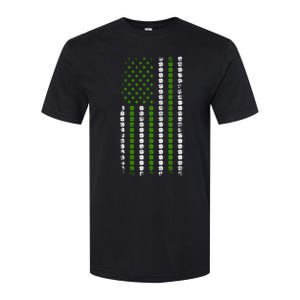 St Patrick`s Patricks Day Cloverleaf Irish America Flag Great Gift Softstyle CVC T-Shirt