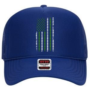 St Patrick`s Patricks Day Cloverleaf Irish America Flag Great Gift High Crown Mesh Back Trucker Hat