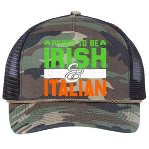 St. Patrick's Paddys Day Irish Italian Green Shamrock Gift Retro Rope Trucker Hat Cap