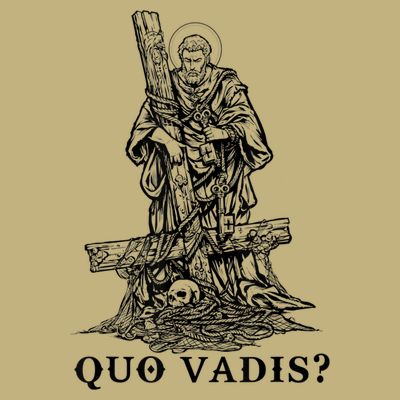 Saint Peter Quo Vadis Catholic Christian Jesus T-Shirt