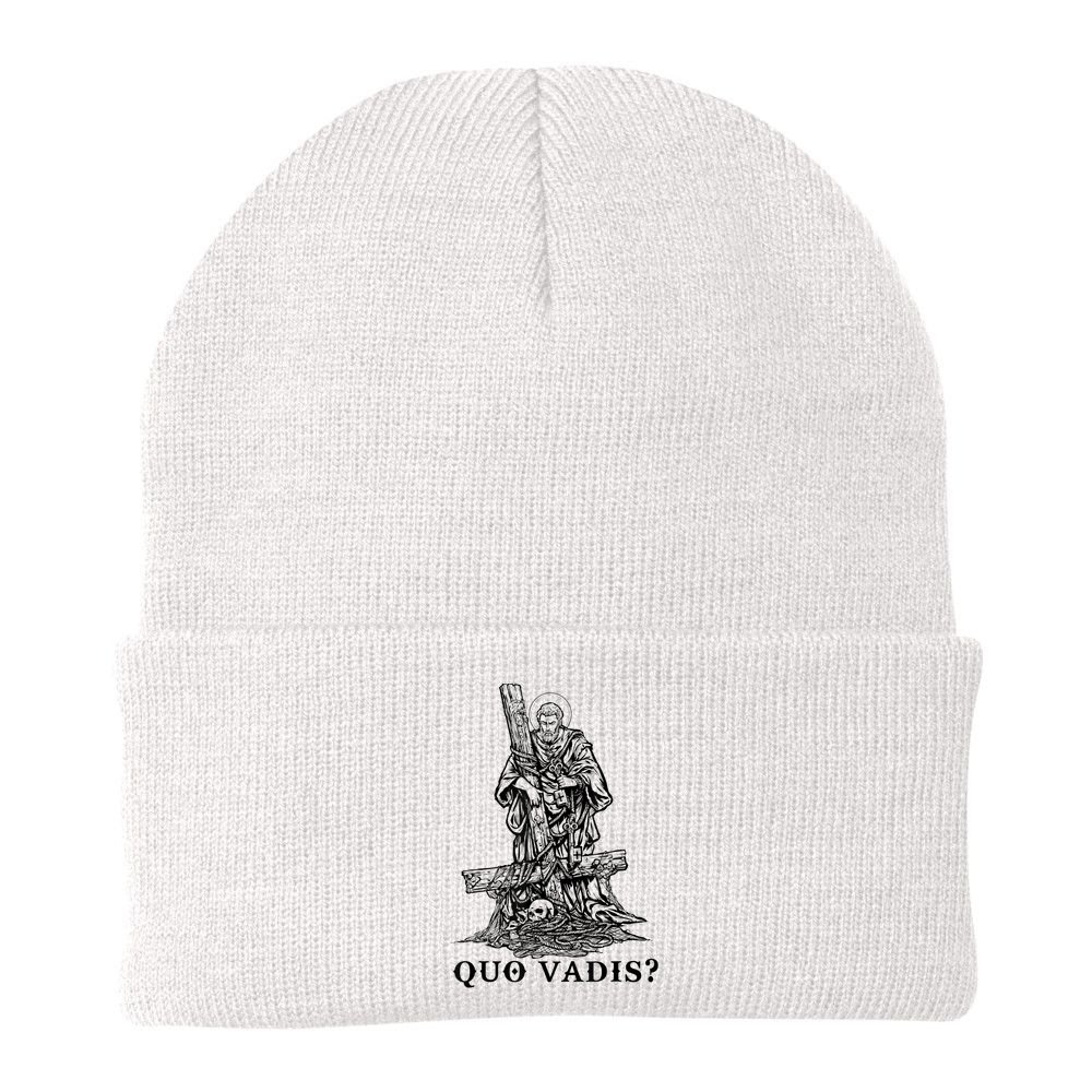 Saint Peter Quo Vadis Catholic Christian Jesus Beanie
