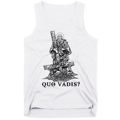 Saint Peter Quo Vadis Catholic Christian Jesus Tank Top