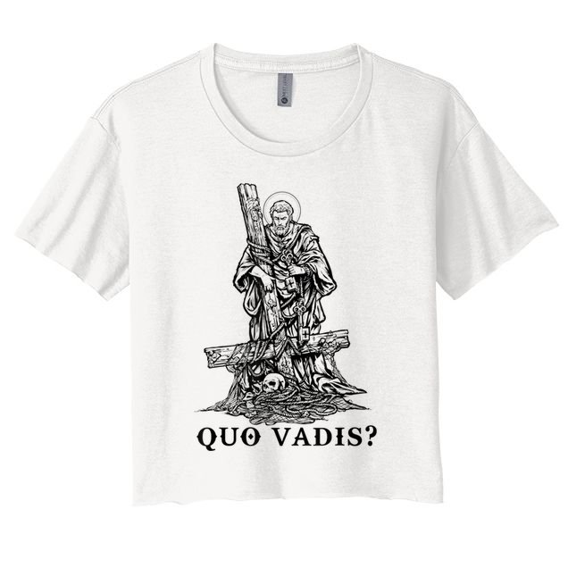 Saint Peter Quo Vadis Catholic Christian Jesus Crop Top