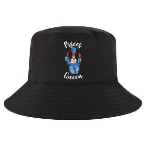 Streetwise Pisces Queen Black Zodiac Birthday March Gift Cool Comfort Performance Bucket Hat