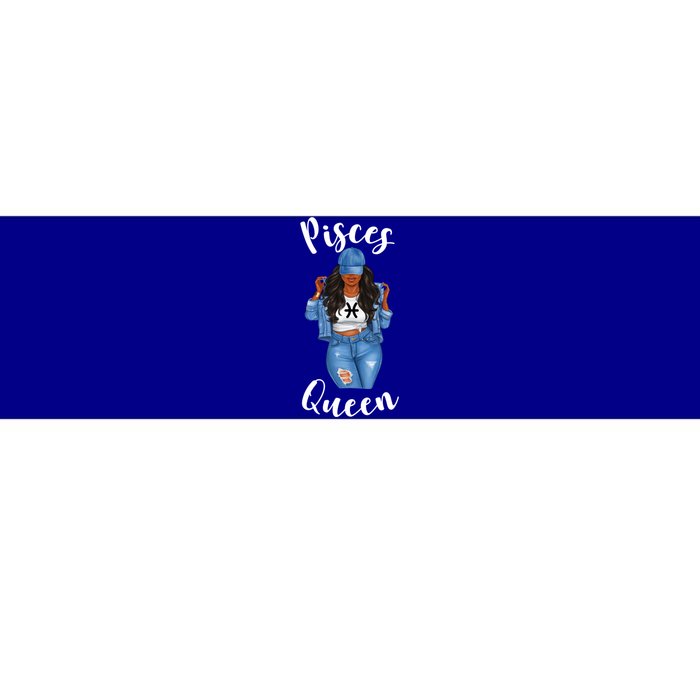 Streetwise Pisces Queen Black Zodiac Birthday March Gift Bumper Sticker