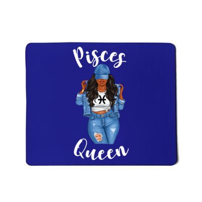 Streetwise Pisces Queen Black Zodiac Birthday March Gift Mousepad