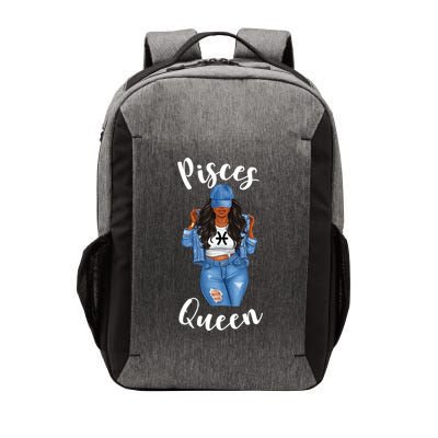 Streetwise Pisces Queen Black Zodiac Birthday March Gift Vector Backpack
