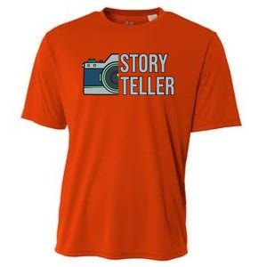 Storyteller Photography Quote Saying Camera For Photographer Gift Cooling Performance Crew T-Shirt