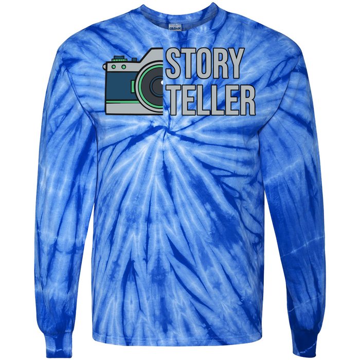 Storyteller Photography Quote Saying Camera For Photographer Gift Tie-Dye Long Sleeve Shirt