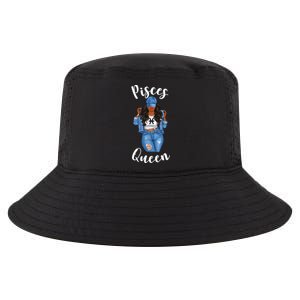 Streetwise Pisces Queen Black Zodiac Birthday March Meaningful Gift Cool Comfort Performance Bucket Hat