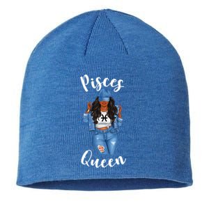 Streetwise Pisces Queen Black Zodiac Birthday March Meaningful Gift Sustainable Beanie