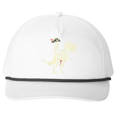 Spooky Pirate Riding Trex Halloween Costume Snapback Five-Panel Rope Hat