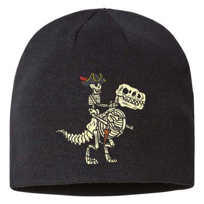 Spooky Pirate Riding Trex Halloween Costume Sustainable Beanie