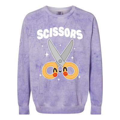 Scissors Paper Rock Halloween Costumes Group Colorblast Crewneck Sweatshirt