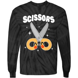 Scissors Paper Rock Halloween Costumes Group Tie-Dye Long Sleeve Shirt