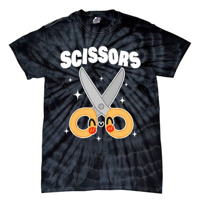 Scissors Paper Rock Halloween Costumes Group Tie-Dye T-Shirt