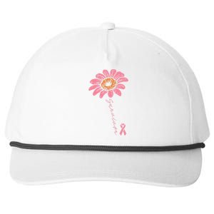 Sunflower Pink Ribbon Breast Cancer Survivor Awareness Snapback Five-Panel Rope Hat