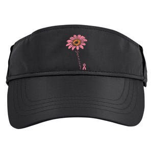 Sunflower Pink Ribbon Breast Cancer Survivor Awareness Adult Drive Performance Visor