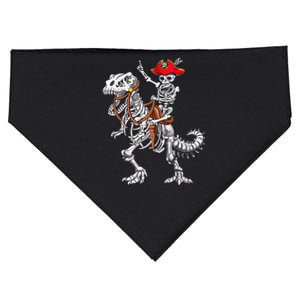 Skeleton Pirate Riding Skeleton Dinosaur Halloween Costume USA-Made Doggie Bandana