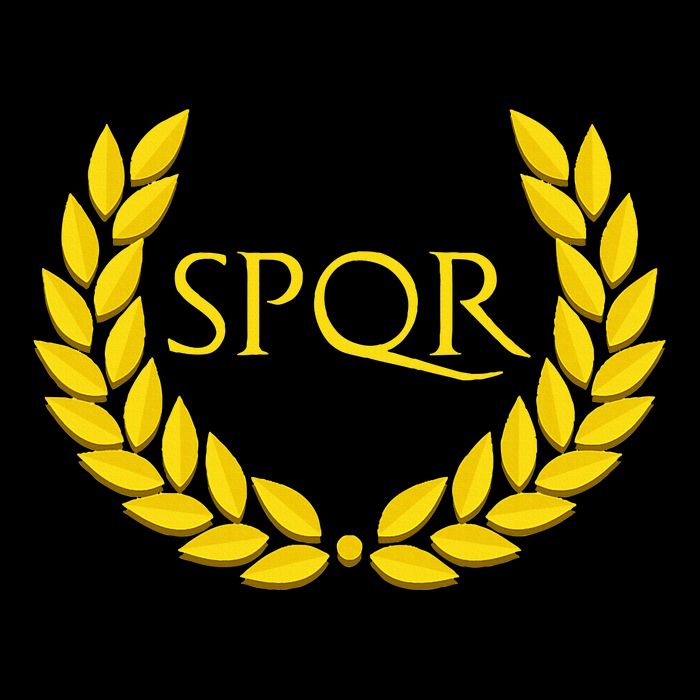 Spqr Purple Roman Button