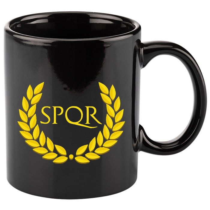 Spqr Purple Roman 11oz C Handle Ceramic Mug