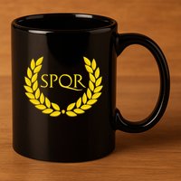 Spqr Purple Roman 11oz C Handle Ceramic Mug