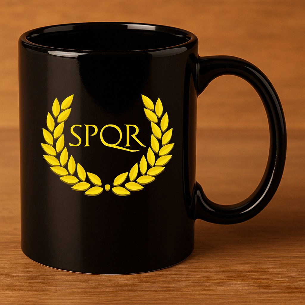Spqr Purple Roman 11oz C Handle Ceramic Mug