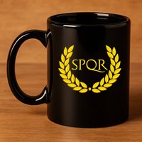 Spqr Purple Roman 11oz C Handle Ceramic Mug
