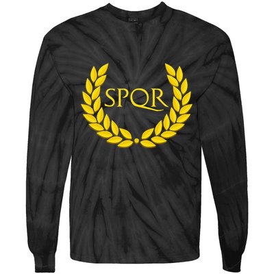 Spqr Purple Roman Tie-Dye Long Sleeve Shirt